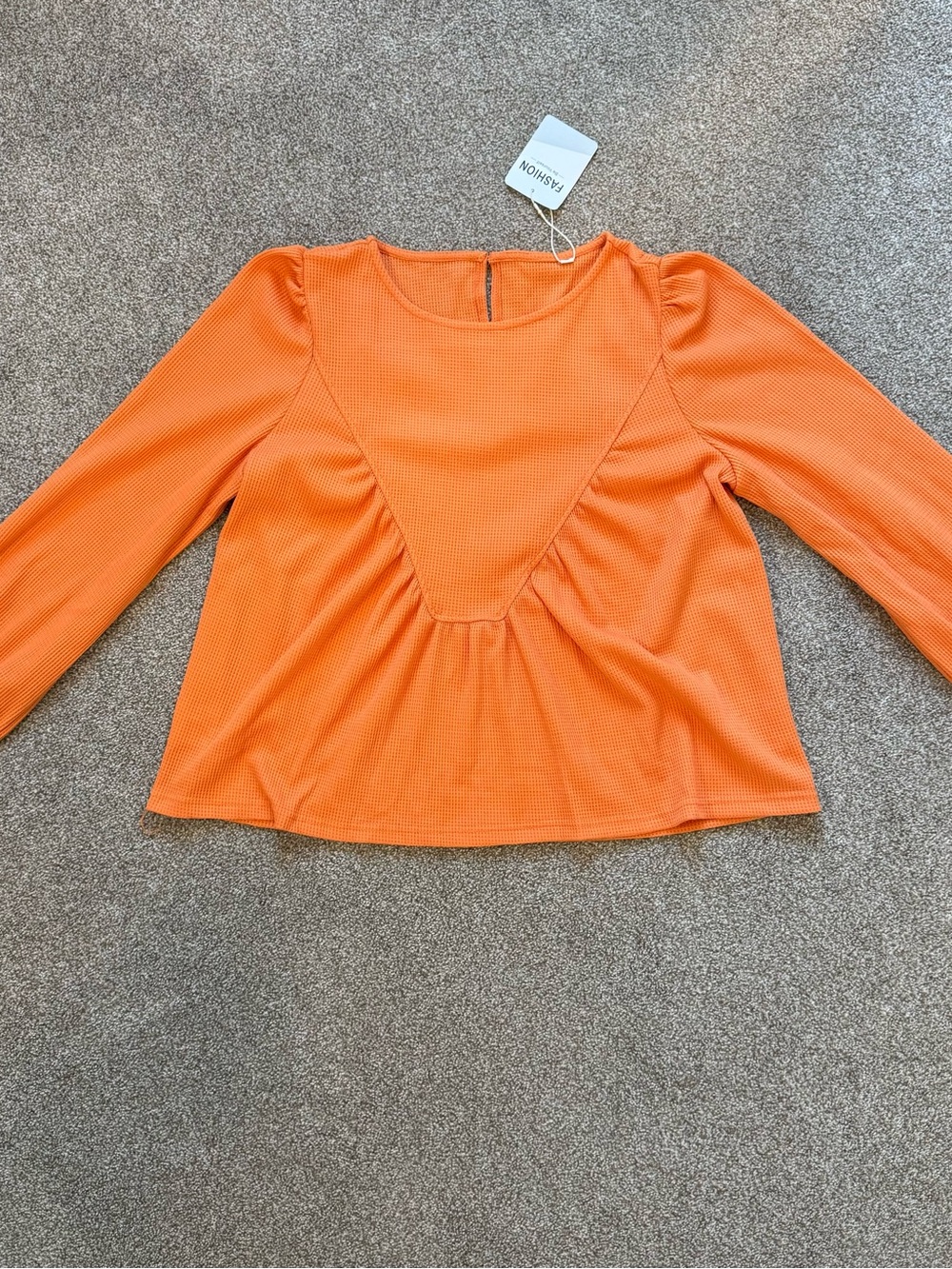 Orange Long-Sleeve Women's Top
